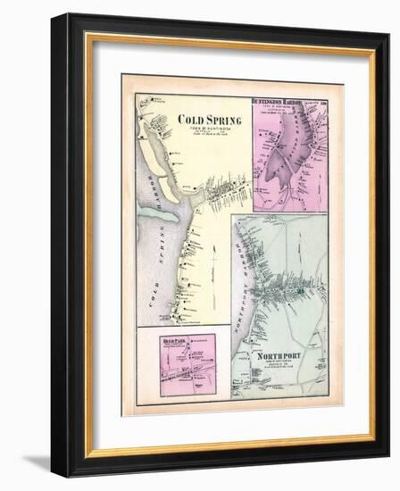 1873, Cold Spring Town Huntington Harbor Deer Park Town Northport Town, New York, United Stat-null-Framed Giclee Print