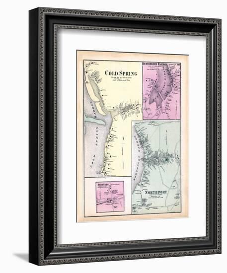 1873, Cold Spring Town Huntington Harbor Deer Park Town Northport Town, New York, United Stat-null-Framed Giclee Print