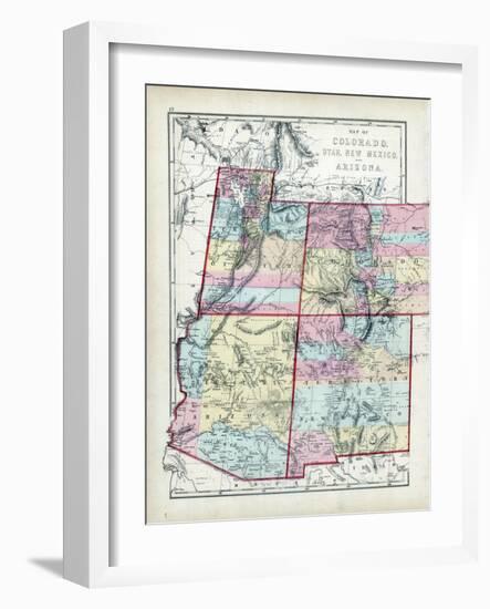1873, Colorado, Utah, New Mexico, Arizona, USA-null-Framed Giclee Print