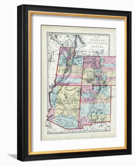 1873, Colorado, Utah, New Mexico, Arizona, USA-null-Framed Giclee Print