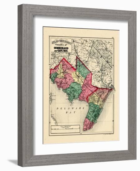 1873, Cumberland and Cape May Counties, New Jersey, United States-null-Framed Giclee Print