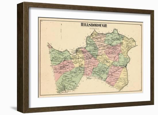 1873, Hillsborough, Clover Hill and Royce Field P.O., New Jersey, United States-null-Framed Giclee Print