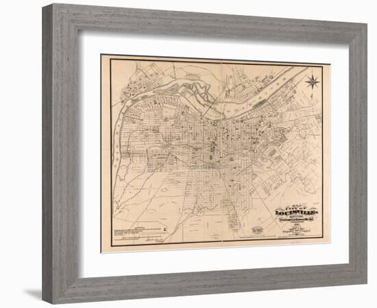 1873, Louisville, KY - New Albany and Jeffersonville, IN 1873, Kentucky, United States-null-Framed Giclee Print