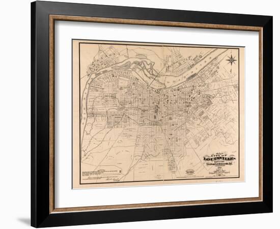 1873, Louisville, KY - New Albany and Jeffersonville, IN 1873, Kentucky, United States-null-Framed Giclee Print