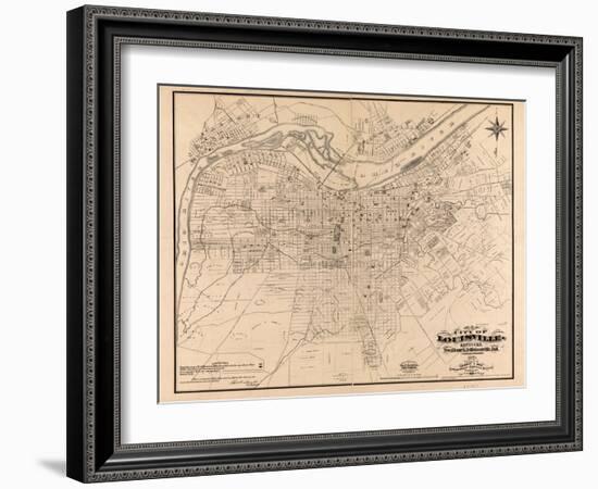 1873, Louisville, KY - New Albany and Jeffersonville, IN 1873, Kentucky, United States-null-Framed Giclee Print