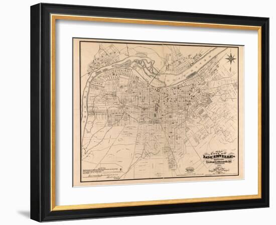 1873, Louisville, KY - New Albany and Jeffersonville, IN 1873, Kentucky, United States-null-Framed Giclee Print