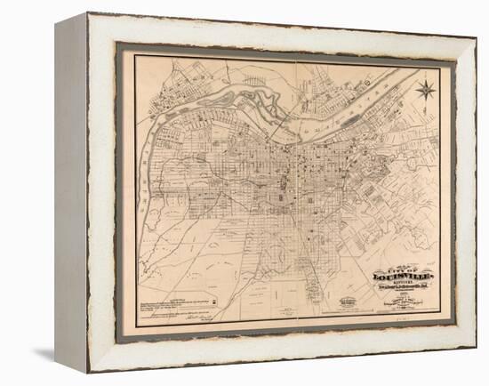 1873, Louisville, KY - New Albany and Jeffersonville, IN 1873, Kentucky, United States-null-Framed Premier Image Canvas