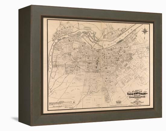 1873, Louisville, KY - New Albany and Jeffersonville, IN 1873, Kentucky, United States-null-Framed Premier Image Canvas