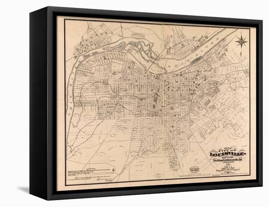 1873, Louisville, KY - New Albany and Jeffersonville, IN 1873, Kentucky, United States-null-Framed Premier Image Canvas