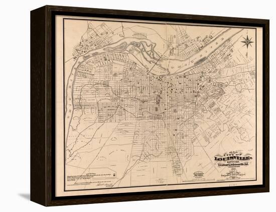 1873, Louisville, KY - New Albany and Jeffersonville, IN 1873, Kentucky, United States-null-Framed Premier Image Canvas