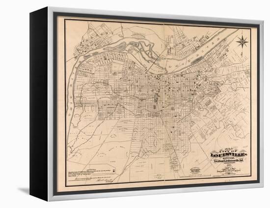 1873, Louisville, KY - New Albany and Jeffersonville, IN 1873, Kentucky, United States-null-Framed Premier Image Canvas