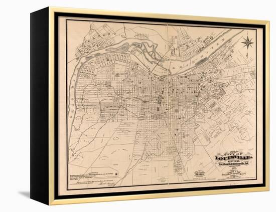 1873, Louisville, KY - New Albany and Jeffersonville, IN 1873, Kentucky, United States-null-Framed Premier Image Canvas