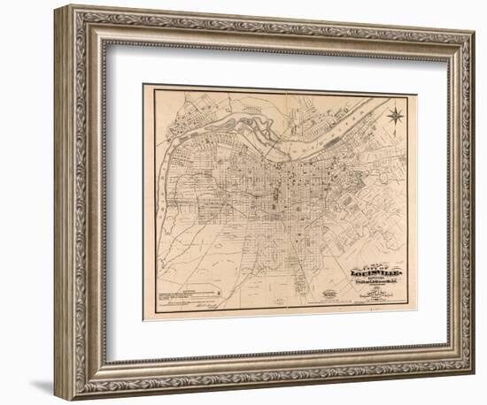 1873, Louisville, KY - New Albany and Jeffersonville, IN 1873, Kentucky, United States-null-Framed Giclee Print