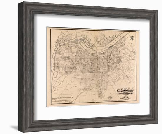 1873, Louisville, KY - New Albany and Jeffersonville, IN 1873, Kentucky, United States-null-Framed Giclee Print