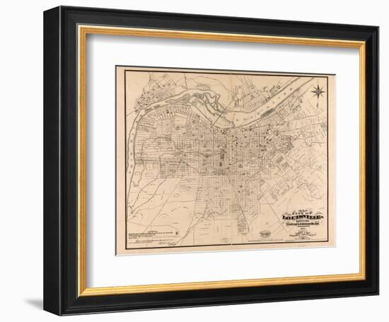 1873, Louisville, KY - New Albany and Jeffersonville, IN 1873, Kentucky, United States-null-Framed Giclee Print