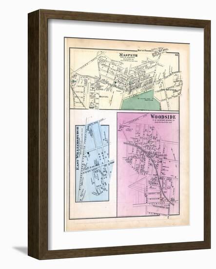 1873, Maspeth Town, Woodside Town, Williamsburgh East Town, New York, United States-null-Framed Giclee Print