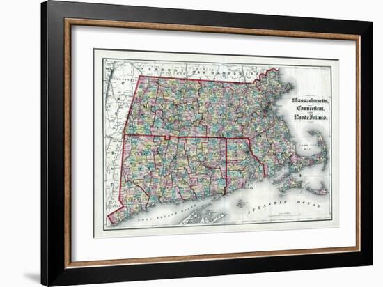 1873, Massachusetts, Connecticut, Rhode Island, USA-null-Framed Giclee Print