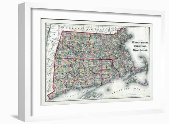 1873, Massachusetts, Connecticut, Rhode Island, USA-null-Framed Giclee Print