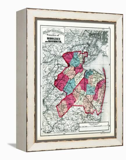 1873, Middlesex and Monmouth Counties, New Jersey, United States-null-Framed Premier Image Canvas