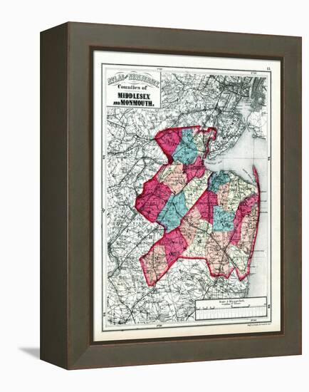 1873, Middlesex and Monmouth Counties, New Jersey, United States-null-Framed Premier Image Canvas