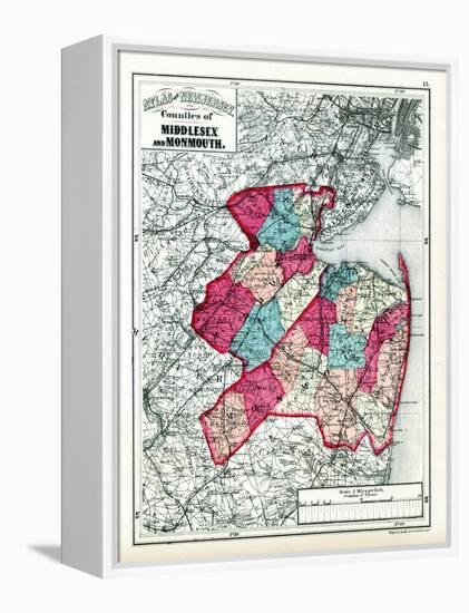 1873, Middlesex and Monmouth Counties, New Jersey, United States-null-Framed Premier Image Canvas