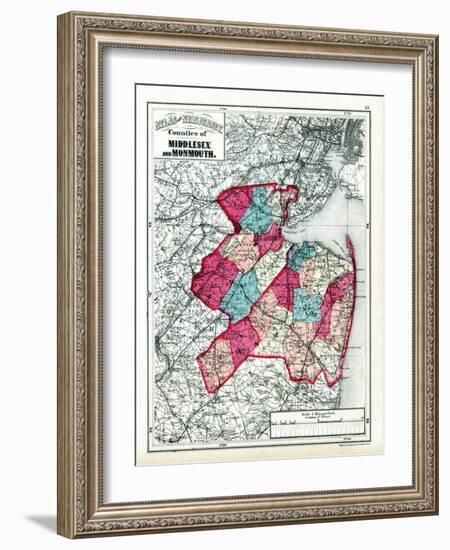 1873, Middlesex and Monmouth Counties, New Jersey, United States-null-Framed Giclee Print