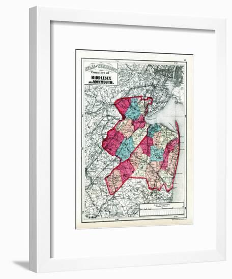 1873, Middlesex and Monmouth Counties, New Jersey, United States-null-Framed Giclee Print