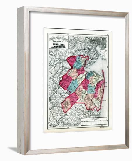 1873, Middlesex and Monmouth Counties, New Jersey, United States-null-Framed Giclee Print