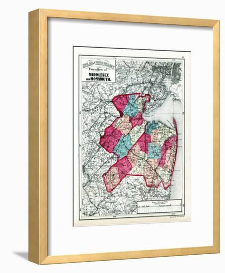 1873, Middlesex and Monmouth Counties, New Jersey, United States-null-Framed Giclee Print