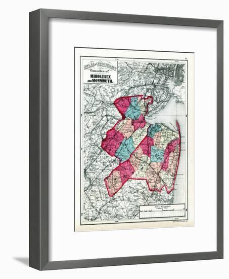 1873, Middlesex and Monmouth Counties, New Jersey, United States-null-Framed Giclee Print