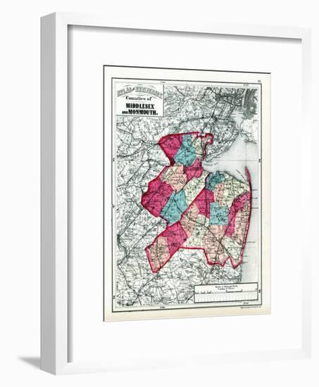 1873, Middlesex and Monmouth Counties, New Jersey, United States-null-Framed Giclee Print