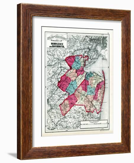 1873, Middlesex and Monmouth Counties, New Jersey, United States-null-Framed Giclee Print