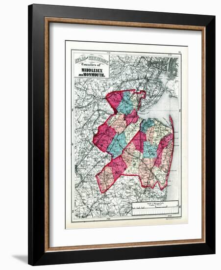 1873, Middlesex and Monmouth Counties, New Jersey, United States-null-Framed Giclee Print
