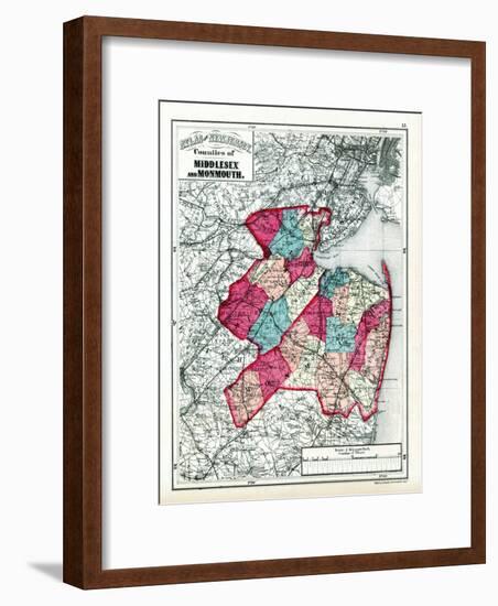 1873, Middlesex and Monmouth Counties, New Jersey, United States-null-Framed Giclee Print