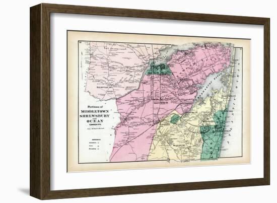 1873, Middletown, Shrewsbury and Ocean Townships, New Jersey, United States-null-Framed Giclee Print