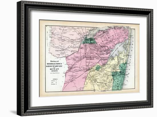 1873, Middletown, Shrewsbury and Ocean Townships, New Jersey, United States-null-Framed Giclee Print