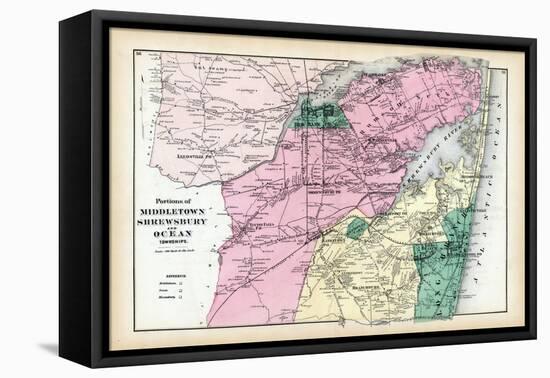 1873, Middletown, Shrewsbury and Ocean Townships, New Jersey, United States-null-Framed Premier Image Canvas