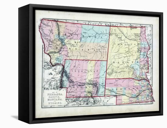 1873, Nebraska, Dakota, Montana, Wyoming, USA-null-Framed Premier Image Canvas