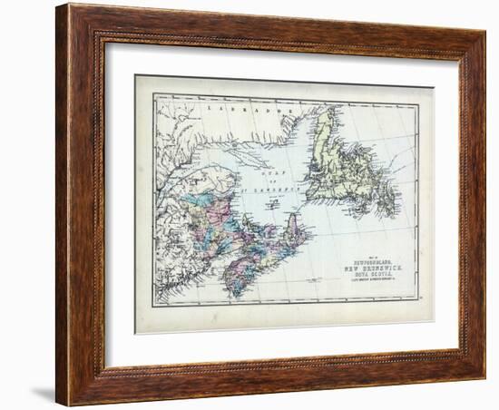 1873, Newfoundland, New Brunswick, Nova Scotia, Cape Breton, Prince Edward Island-null-Framed Giclee Print