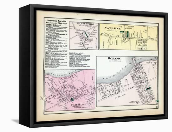 1873, Parkerville, Navesink, Fair Haven, Oceanic, New Jersey, United States-null-Framed Premier Image Canvas