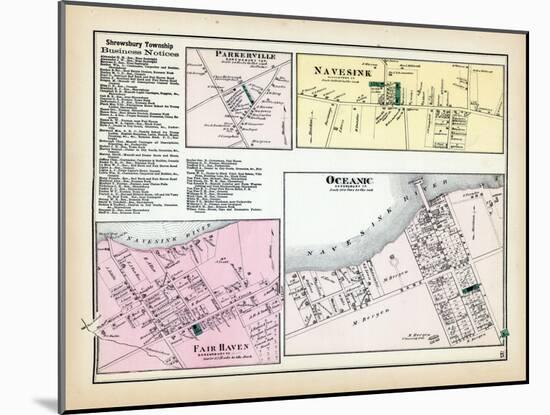 1873, Parkerville, Navesink, Fair Haven, Oceanic, New Jersey, United States-null-Mounted Giclee Print