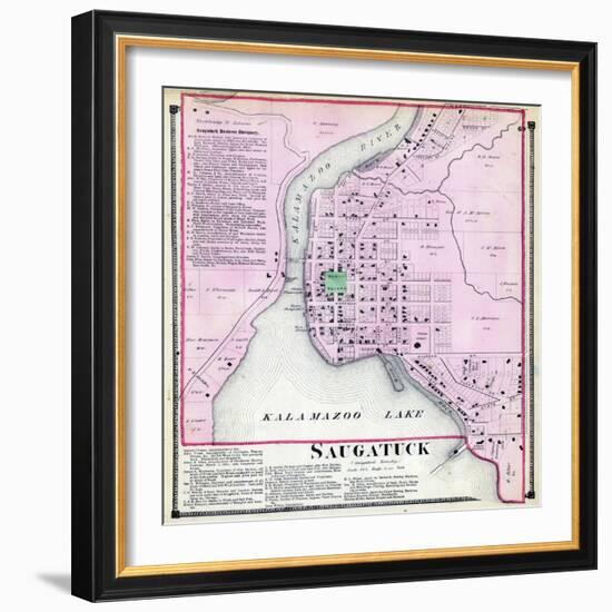 1873, Saugatuck, Kalamazoo River, Michigan, United States-null-Framed Giclee Print