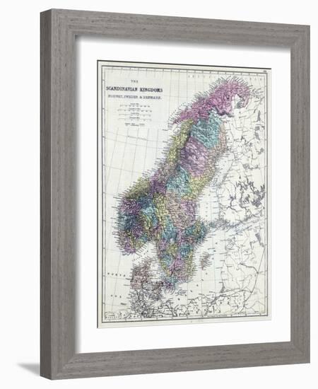 1873, Scandinavian Kingdoms, Norway, Sweden, Denmark-null-Framed Giclee Print