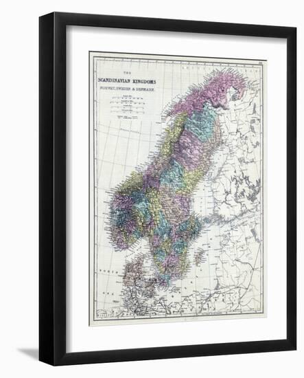 1873, Scandinavian Kingdoms, Norway, Sweden, Denmark-null-Framed Giclee Print