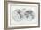 1873, The World in Hemispheres-null-Framed Giclee Print