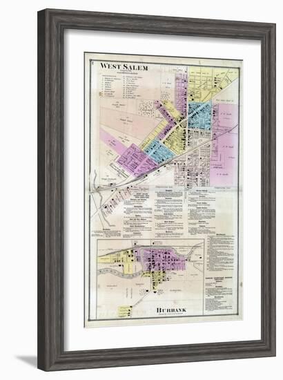 1873, West Salem, Burbank, Ohio, United States-null-Framed Giclee Print