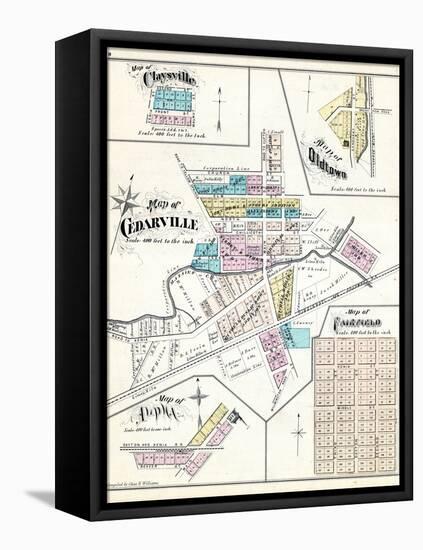 1874, Claysville, Oldtown, Cedarville, Fairfield, Alpha, Ohio, United States-null-Framed Premier Image Canvas