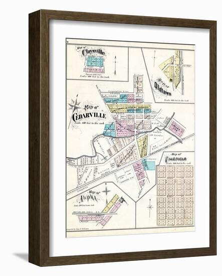 1874, Claysville, Oldtown, Cedarville, Fairfield, Alpha, Ohio, United States-null-Framed Giclee Print