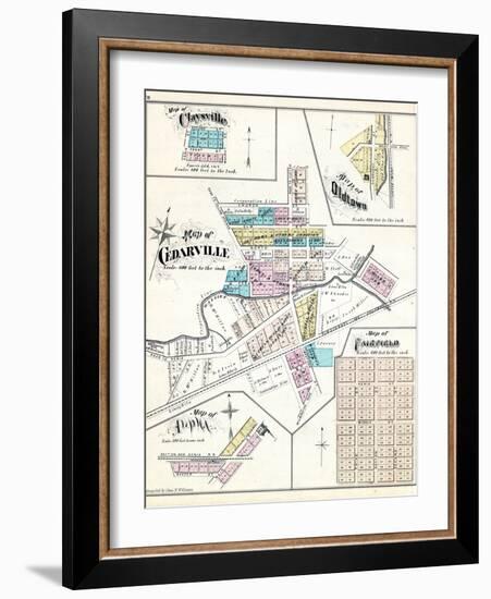 1874, Claysville, Oldtown, Cedarville, Fairfield, Alpha, Ohio, United States-null-Framed Giclee Print