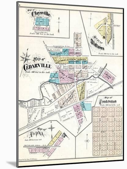 1874, Claysville, Oldtown, Cedarville, Fairfield, Alpha, Ohio, United States-null-Mounted Giclee Print